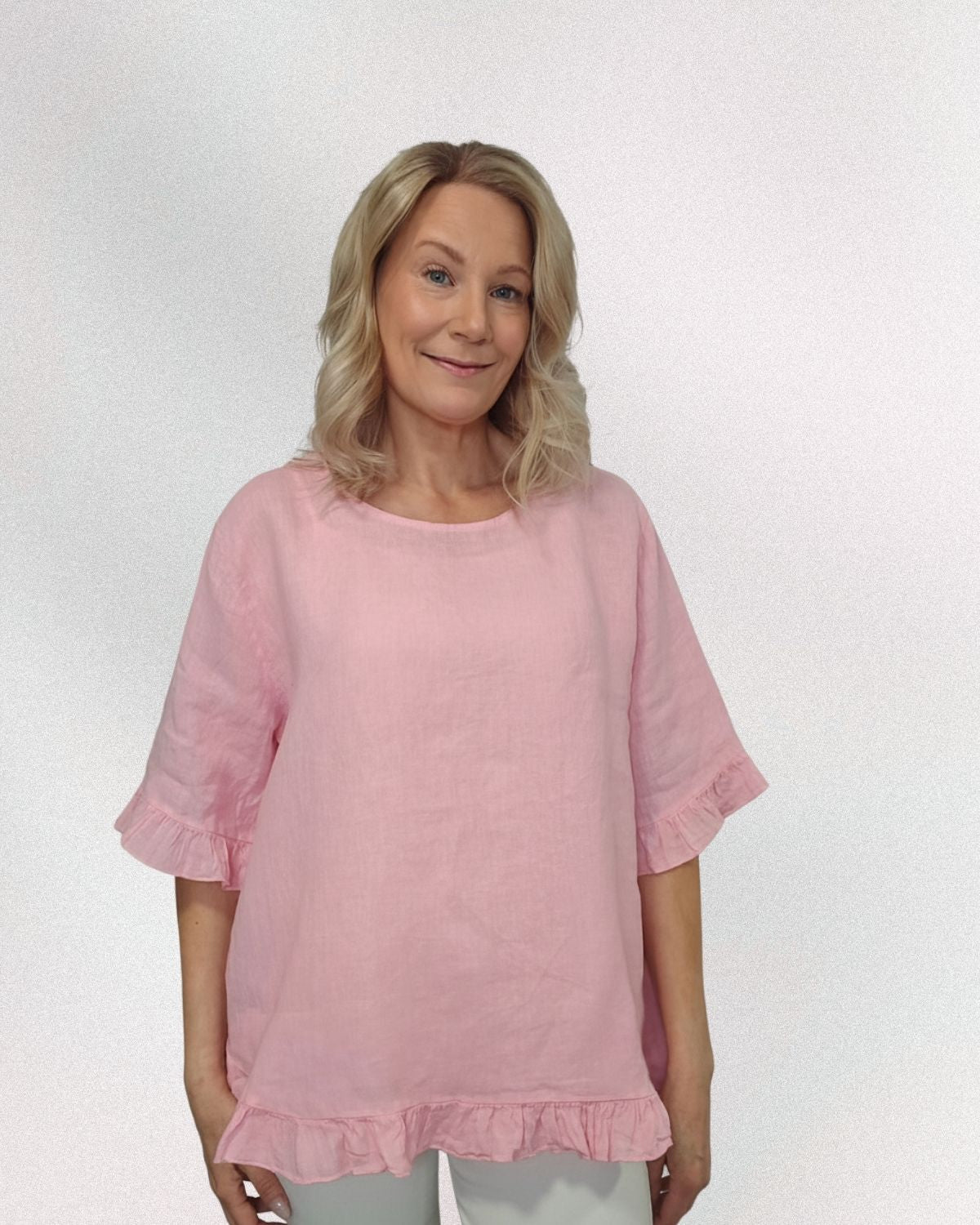 Pellavapaita Isabella Vaaleanpunainen