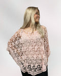 Pitsiponcho vaalea roosa