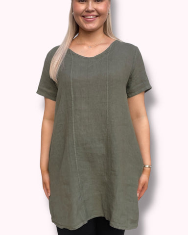 Pellavatunika Basic khaki