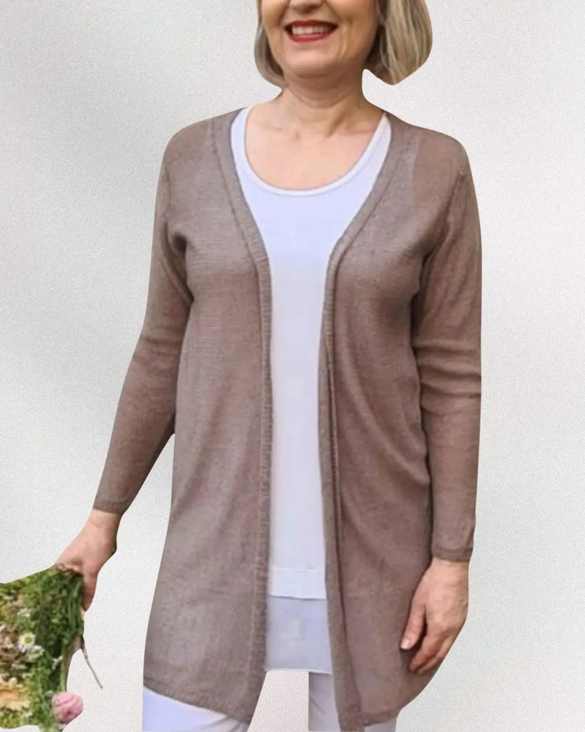Heittotakki taupe - Taupe - Neuletakki