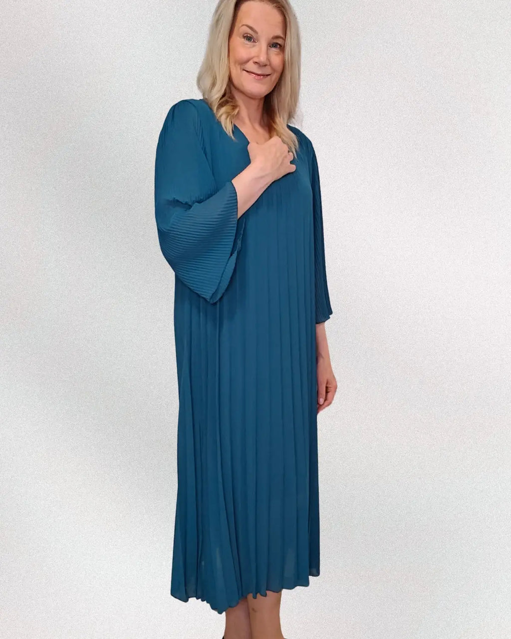 Plise mekko teal - Teal - Mekko