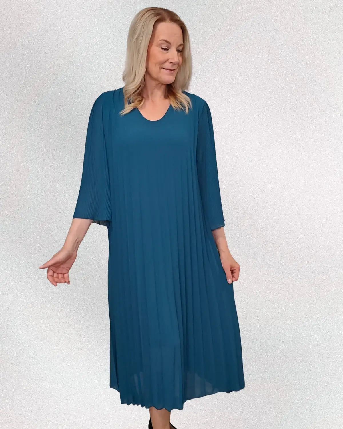 Plise mekko teal - Teal - Mekko