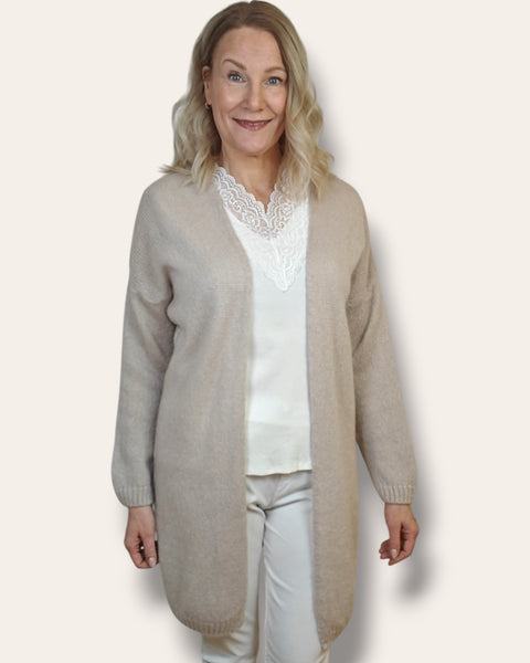 Neuletakki mohair beige