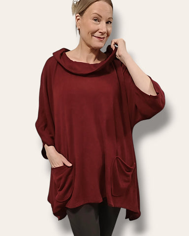 Taskutunika burgundi