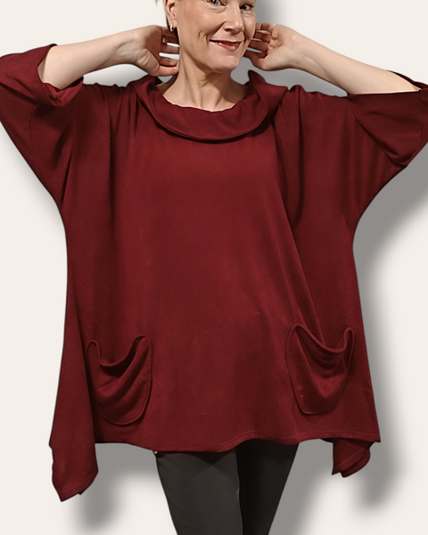 Taskutunika burgundi