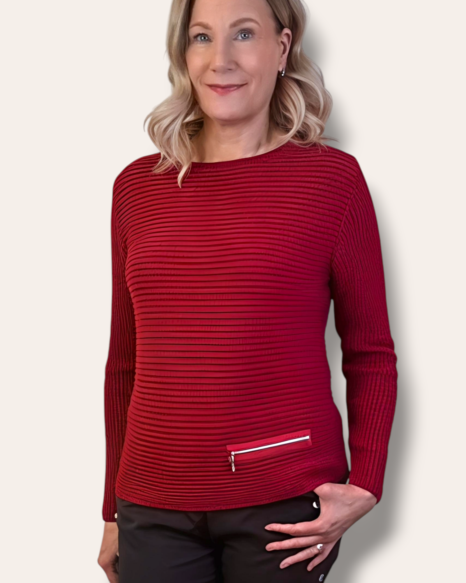 Puuvillaneule punainen