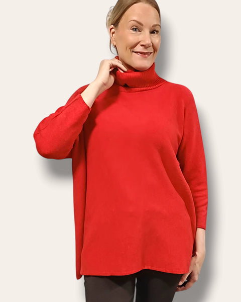 Turtle neule punainen