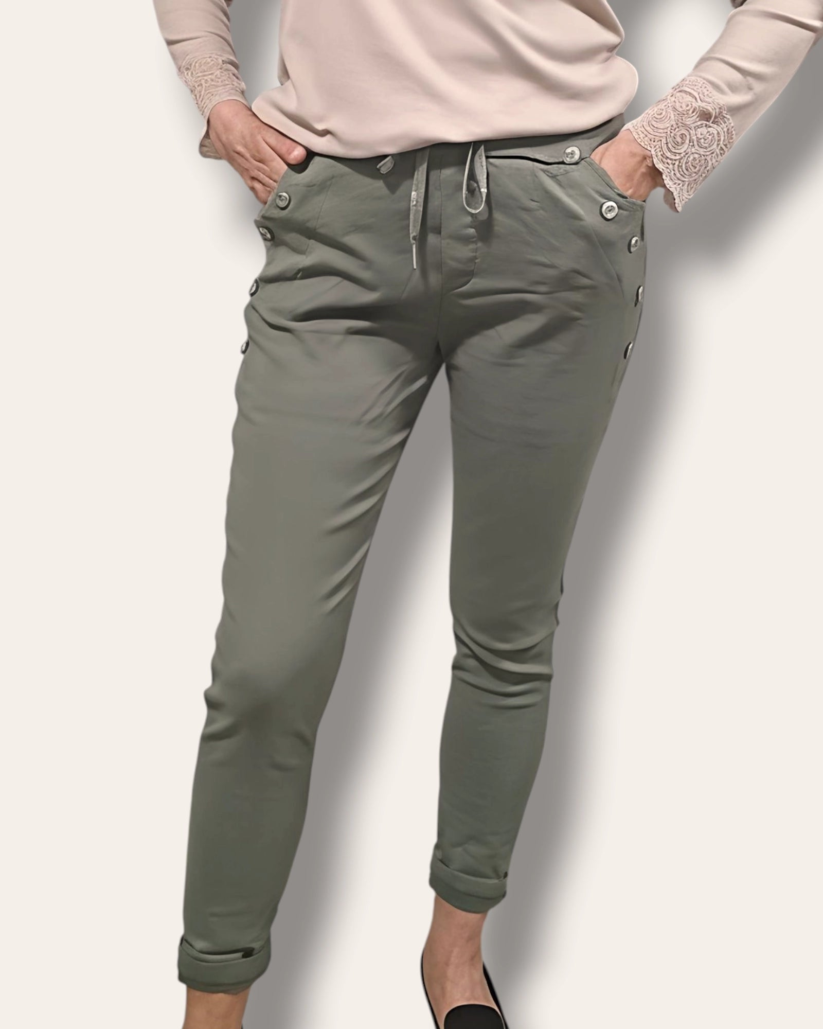 Nappihousut khaki