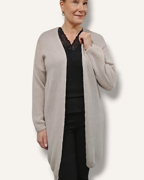 Neuletakki mohair beige