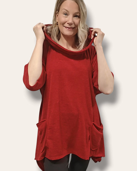 Taskutunika punainen